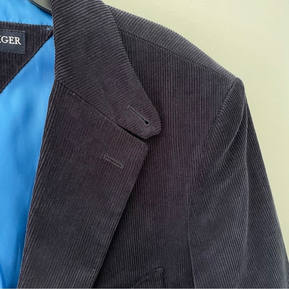 Tommy Hilfiger Men's Corduroy Sport Coat Blazer Navy Size 42 - Picture 4 of 11